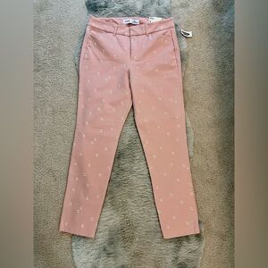 Old Navy Blush Floral Pixie Pants
